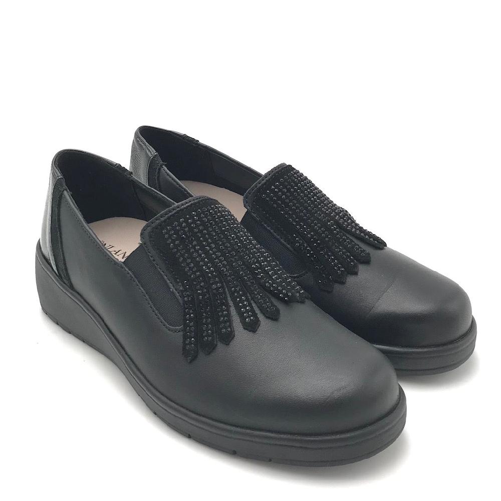 Zulian Calzature Scarpa Neta in pelle nera Presa
