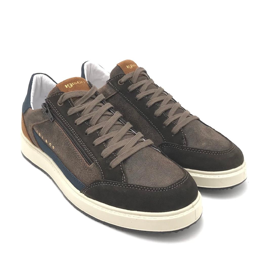 Zulian Calzature Sneakers Santiago camoscio marrone-blu Vendite Flash