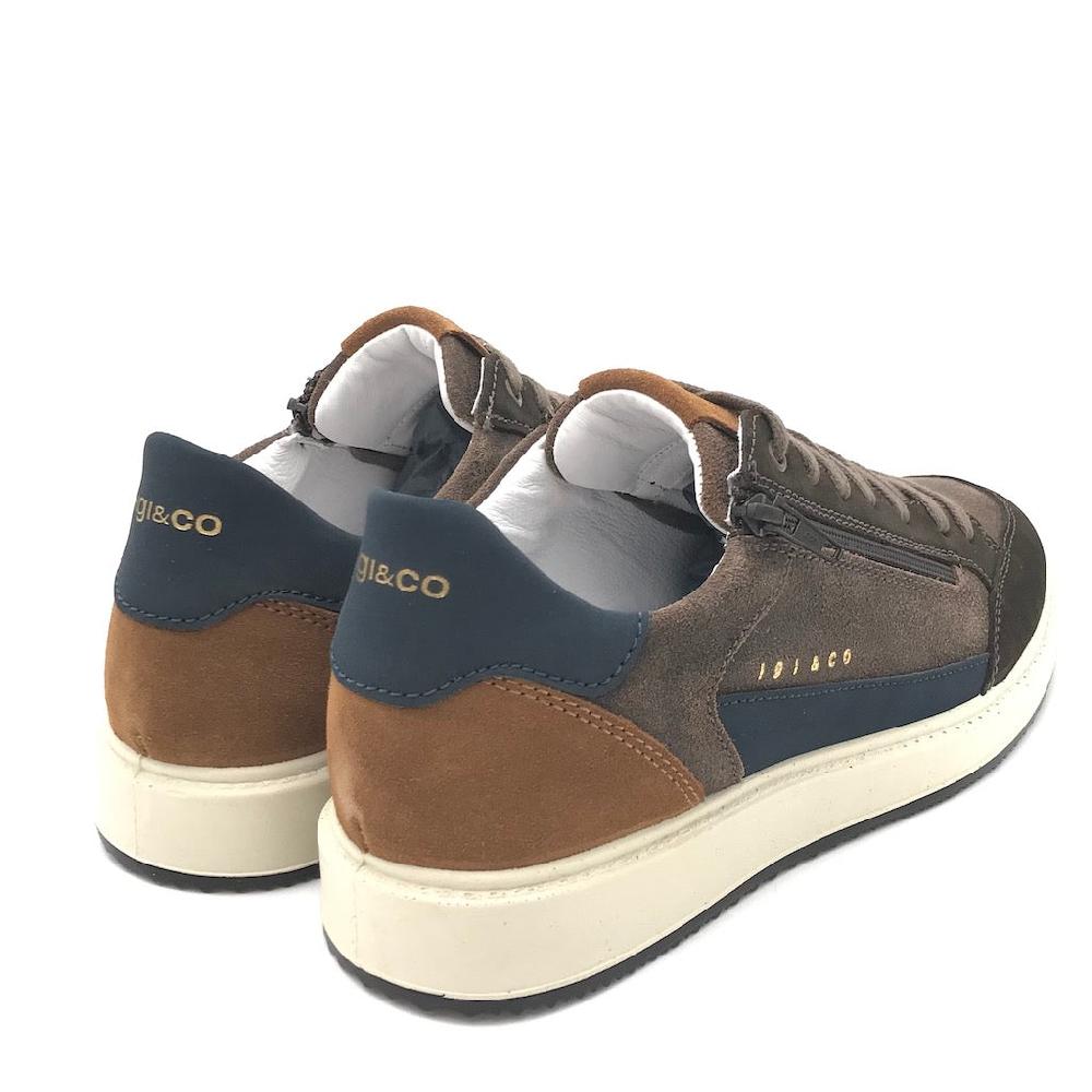 Zulian Calzature Sneakers Santiago camoscio marrone-blu Vendite Flash