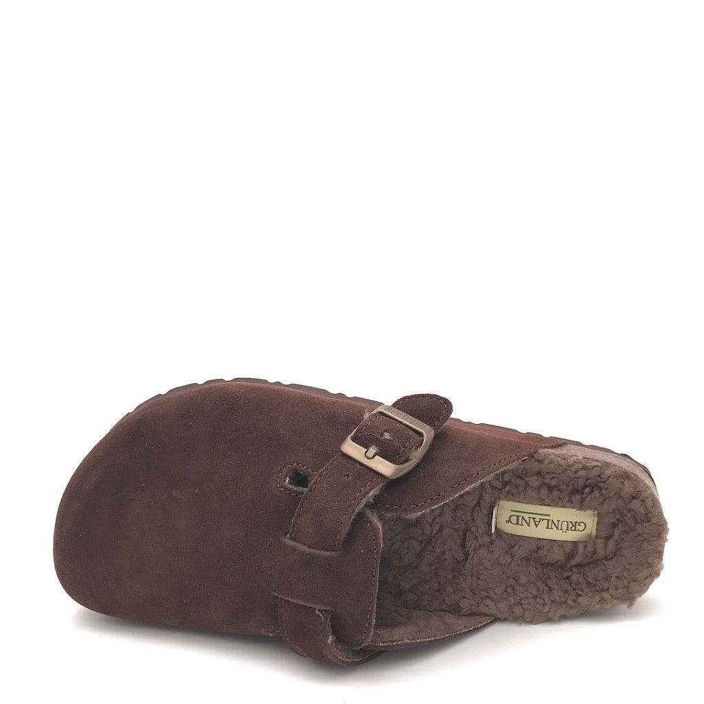 Zulian Calzature Ciabatta Bobo shearling marrone Nuova