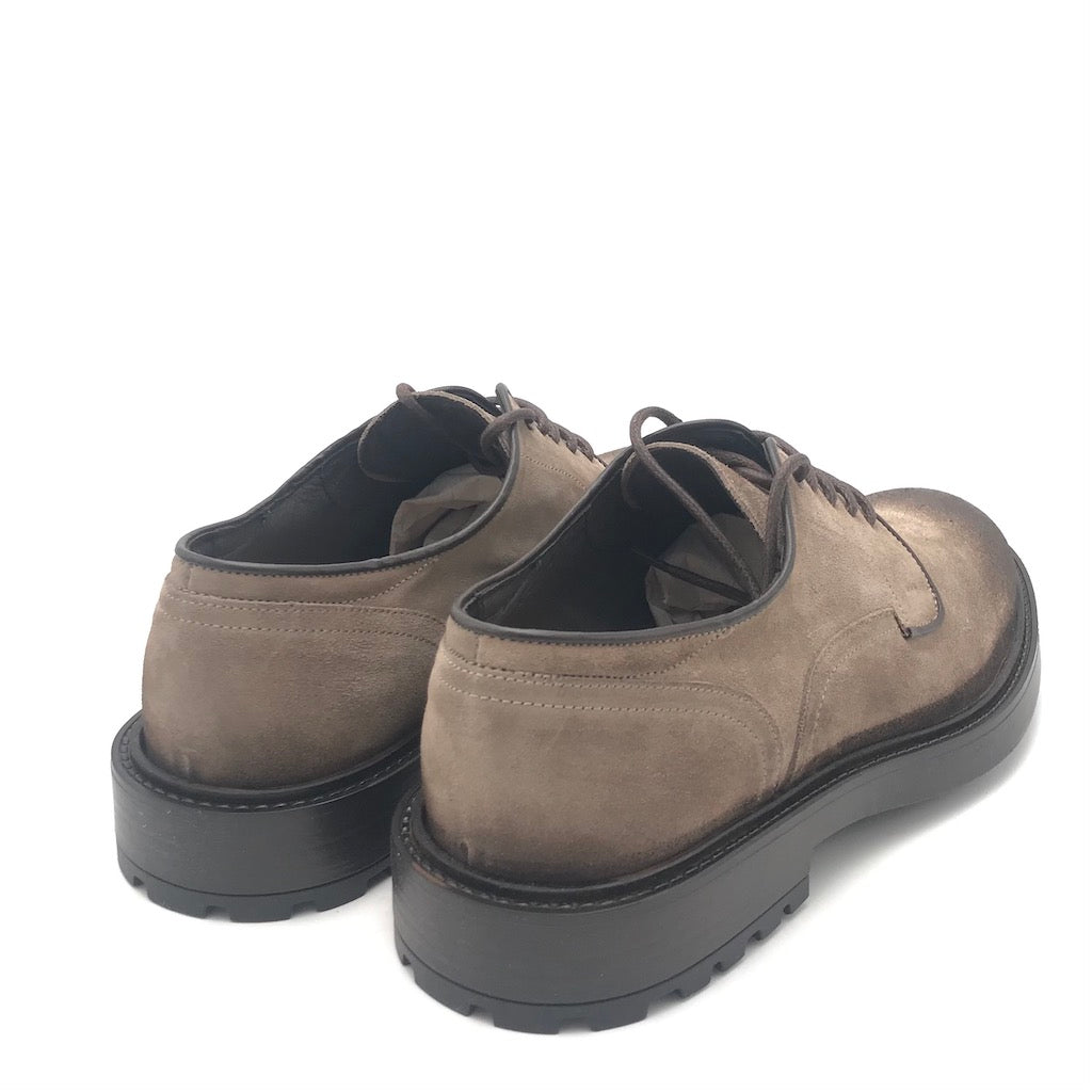 Zulian Calzature Allacciata in crosta anticata taupe Italia