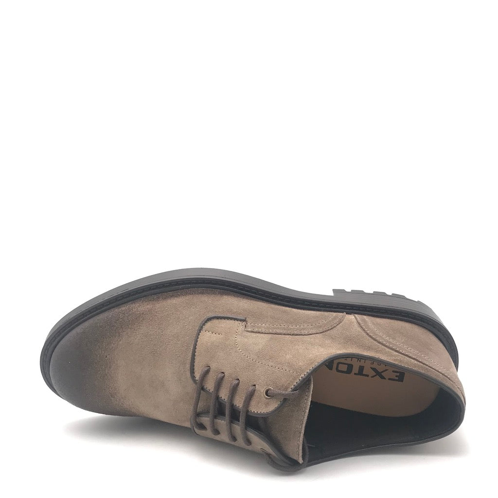 Zulian Calzature Allacciata in crosta anticata taupe Italia