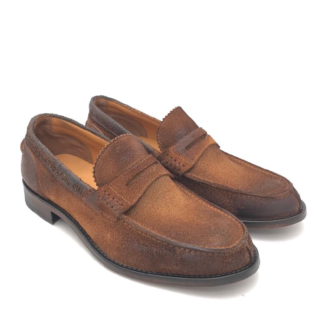 Zulian Calzature Mocassino college in crosta tabacco In Linea