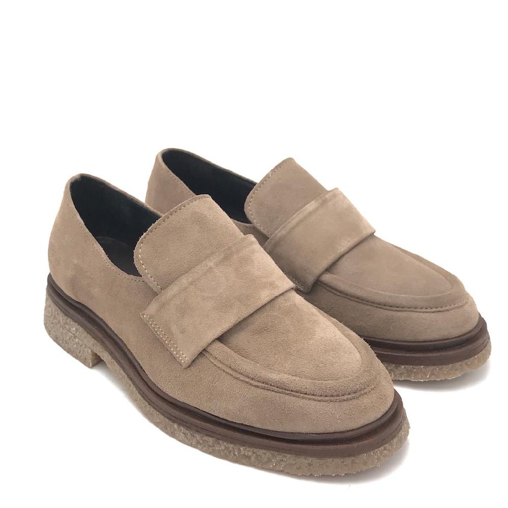 Zulian Calzature Mocassino Kipp in crosta taupe Offerta esclusiva
