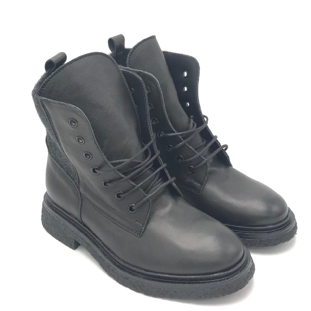 Zulian Calzature Anfibio Kipp in pelle nera Saldi