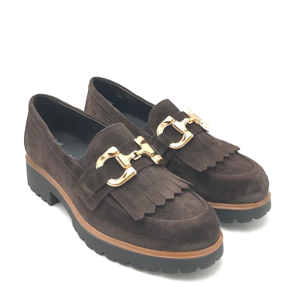 Zulian Calzature Mocassino in camoscio marrone Italy