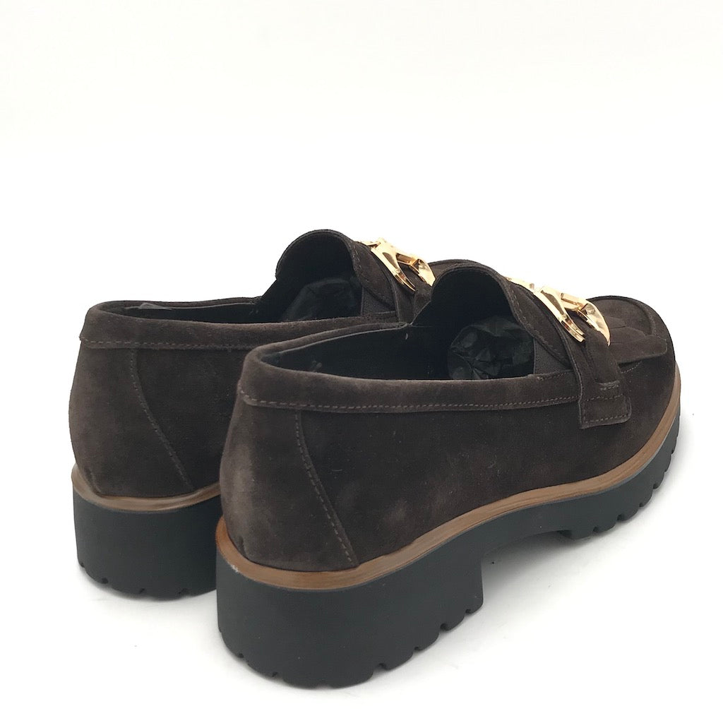 Zulian Calzature Mocassino in camoscio marrone Italy