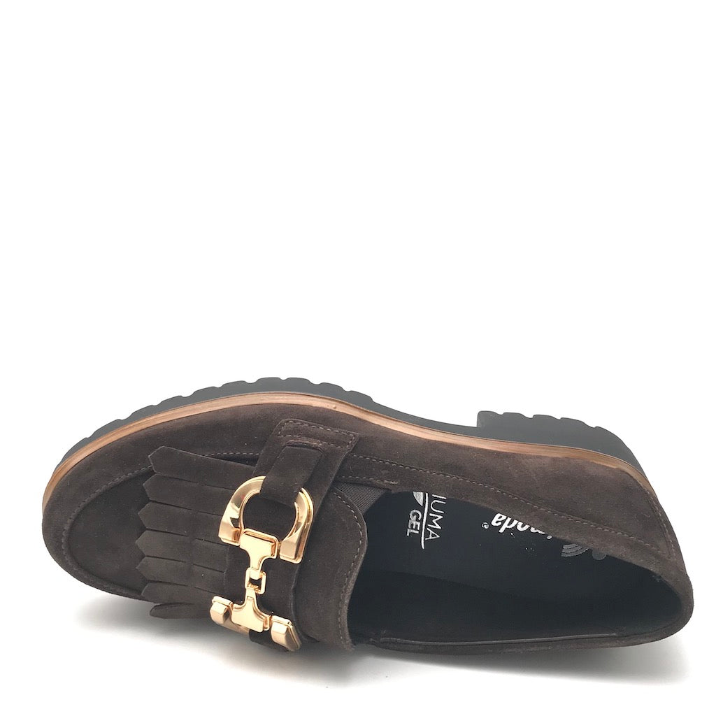 Zulian Calzature Mocassino in camoscio marrone Italy