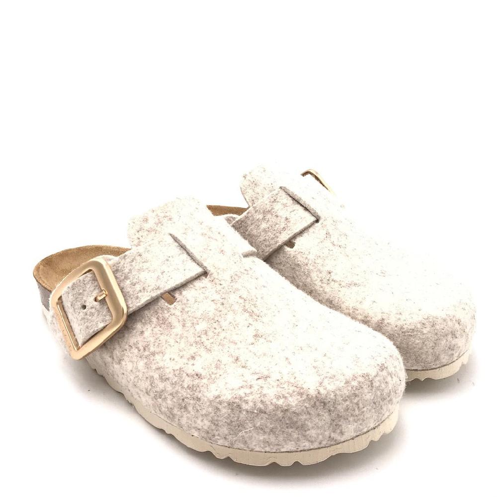 Zulian Calzature Ciabatta Sara in lana cotta marmo In Linea