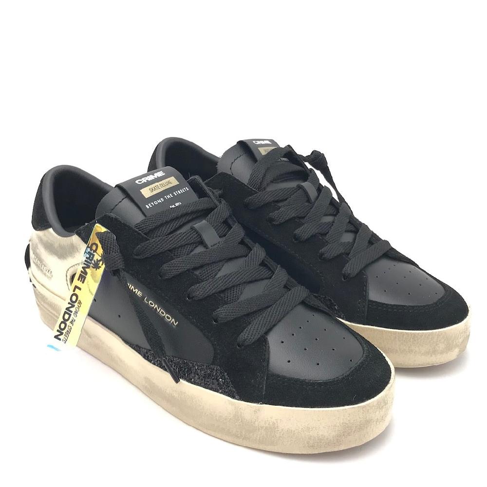 Zulian Calzature Sneakers SK8 Delux nera-oro Presa