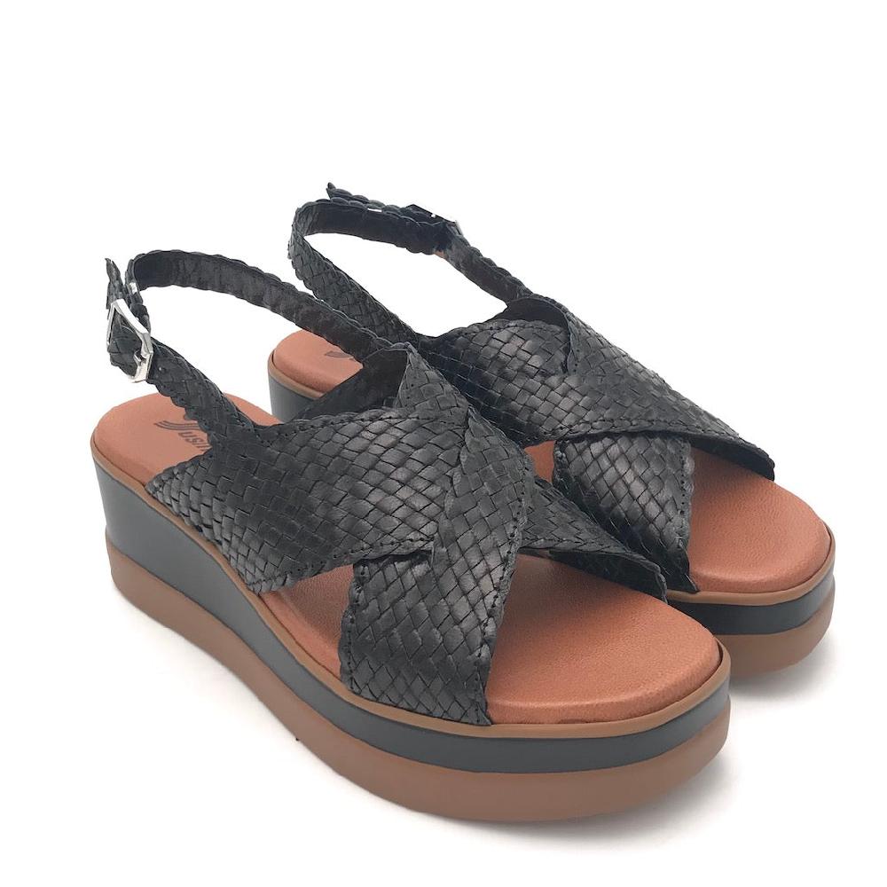Zulian Calzature Sandalo treccia nero Outlet