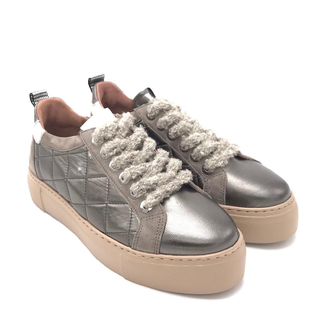 Zulian Calzature Sneakers trapuntata antracite Sottocosto