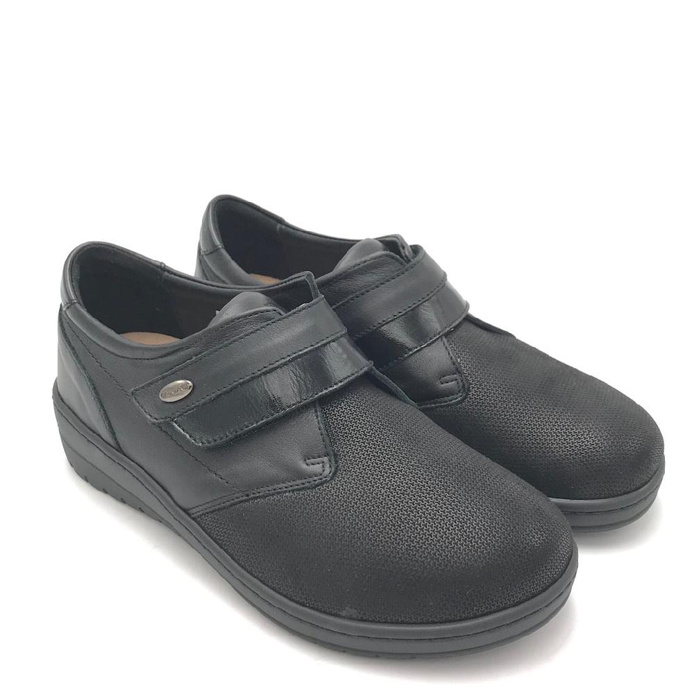Zulian Calzature Scarpa Nile velcro nera Online