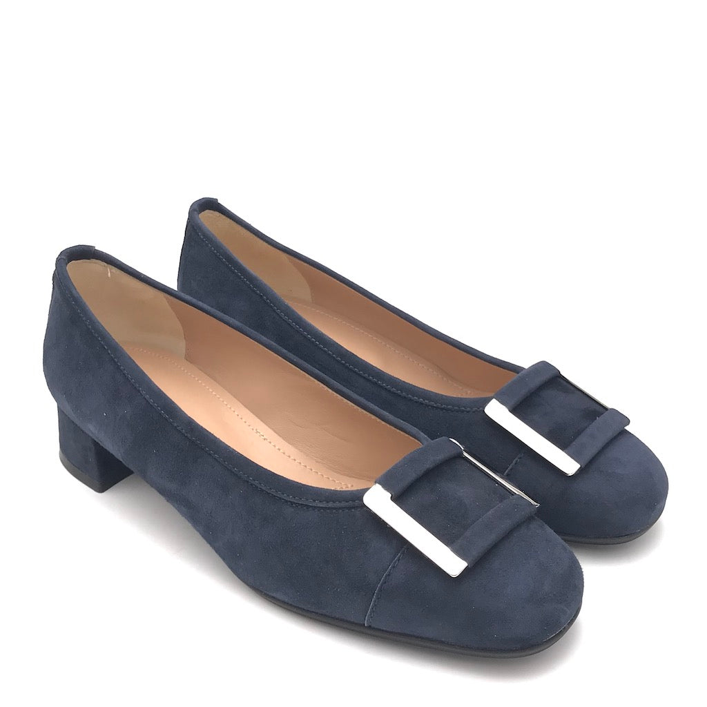 Zulian Calzature Ballerina in camoscio blu Moda