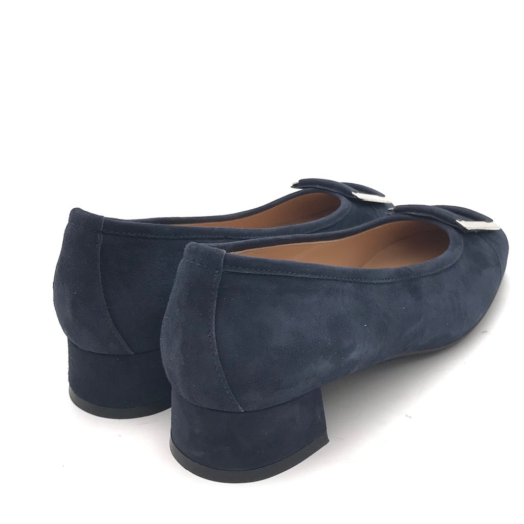 Zulian Calzature Ballerina in camoscio blu Moda