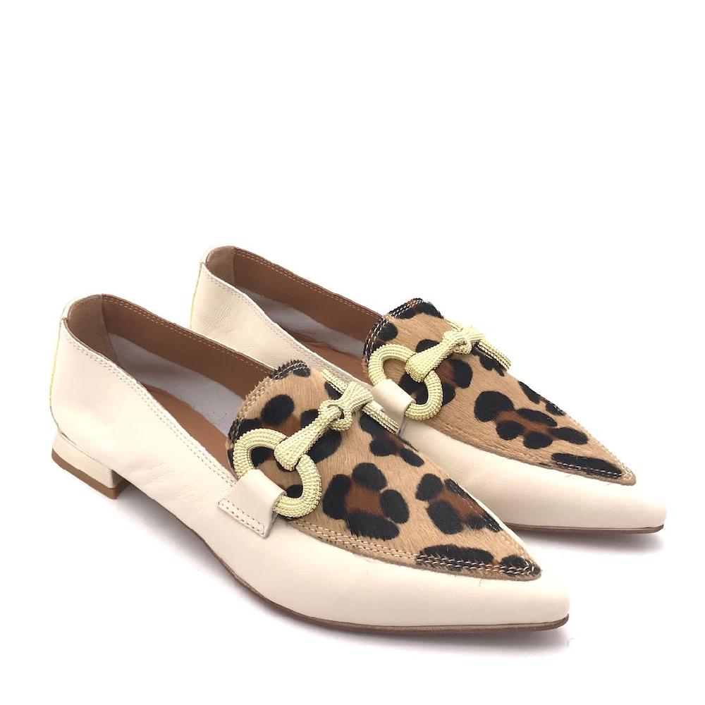 Zulian Calzature Mocassino macula leo crudo In Linea