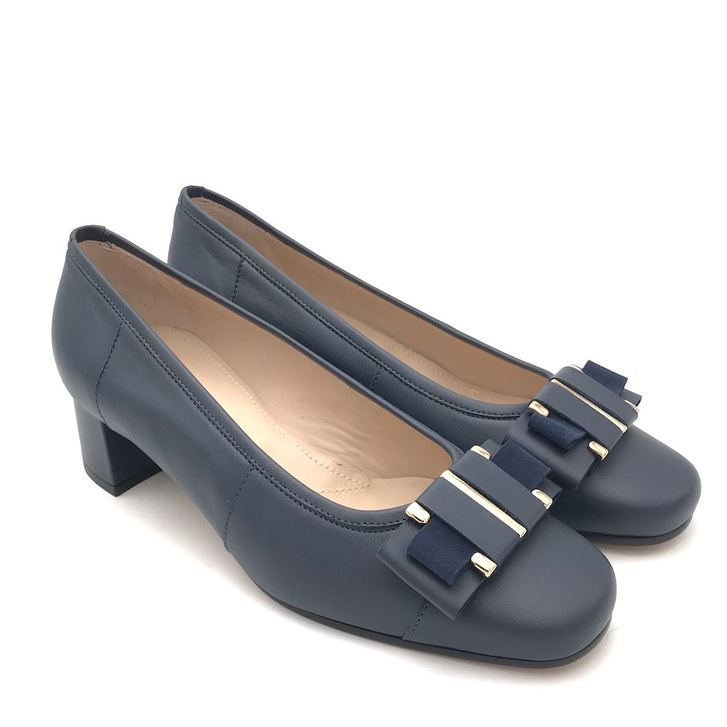 Zulian Calzature Ballerina in pelle blu Spedizione Gratuita