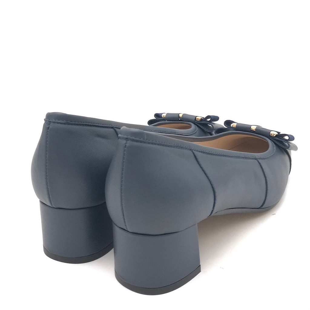 Zulian Calzature Ballerina in pelle blu Spedizione Gratuita