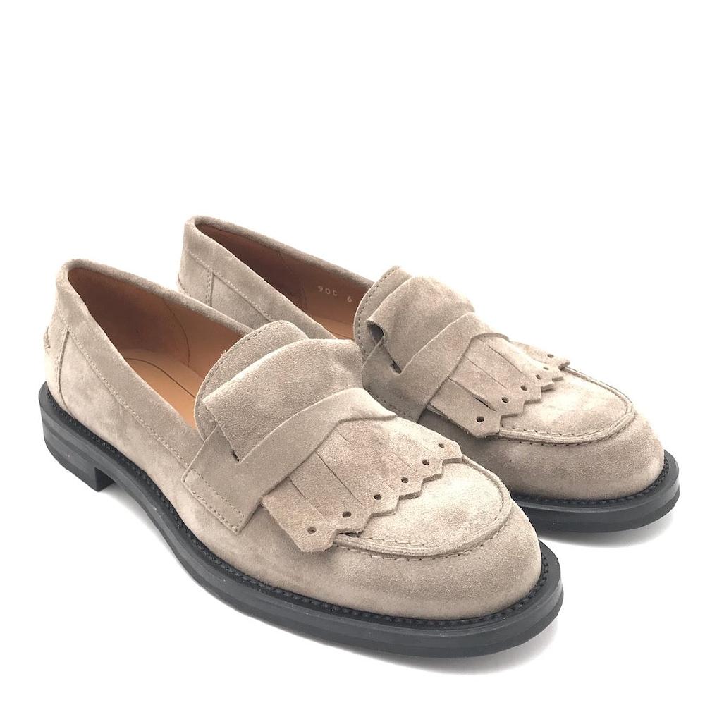 Zulian Calzature Mocassino frangia in crosta sand Online