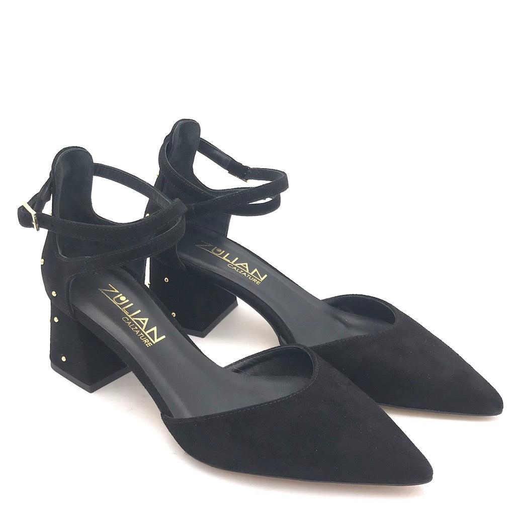Zulian Calzature Scarpa Lerici camoscio nero In Vendita