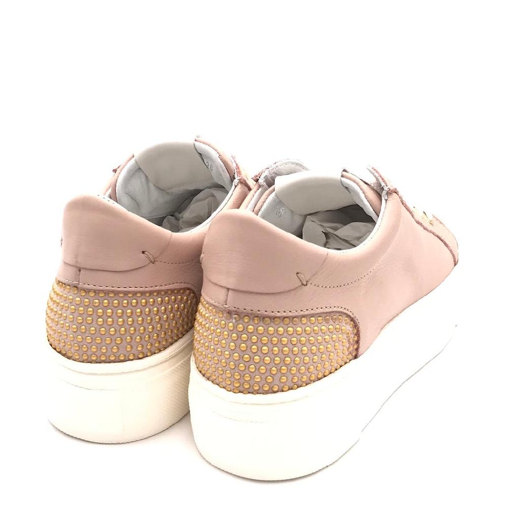 Zulian Calzature Sneakers in pelle rosa cipria Nuovo