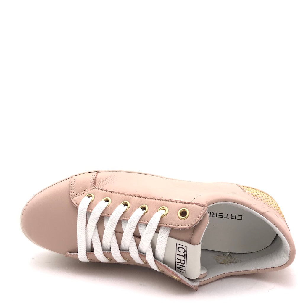 Zulian Calzature Sneakers in pelle rosa cipria Nuovo