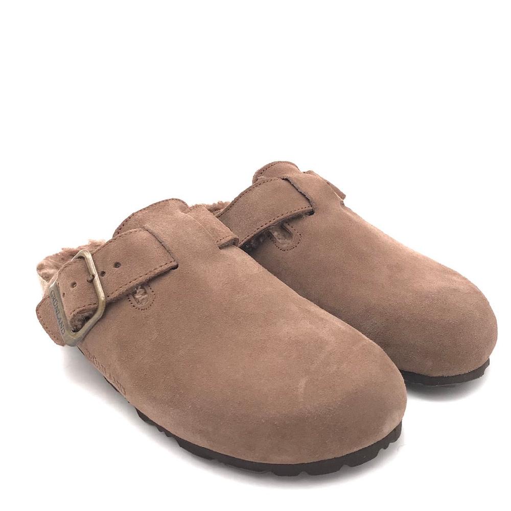 Zulian Calzature Ciabatta Sara shearling tortora Spedizione Gratuita
