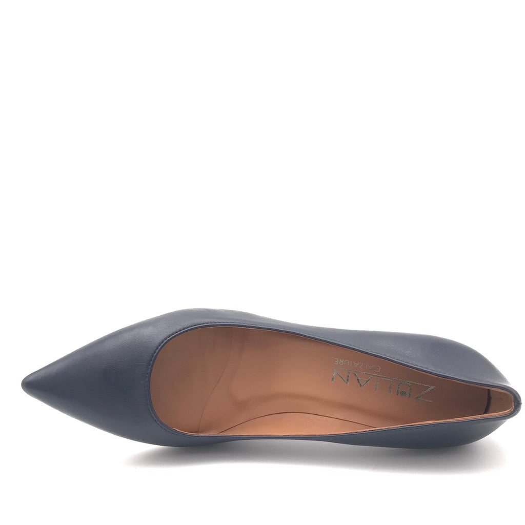 Zulian Calzature Decolletè Lory in nappa blu 2025