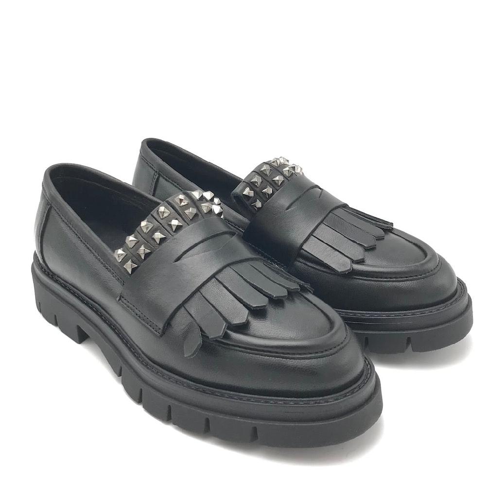 Zulian Calzature Mocassino Taylor frangia nero Acquista Ora