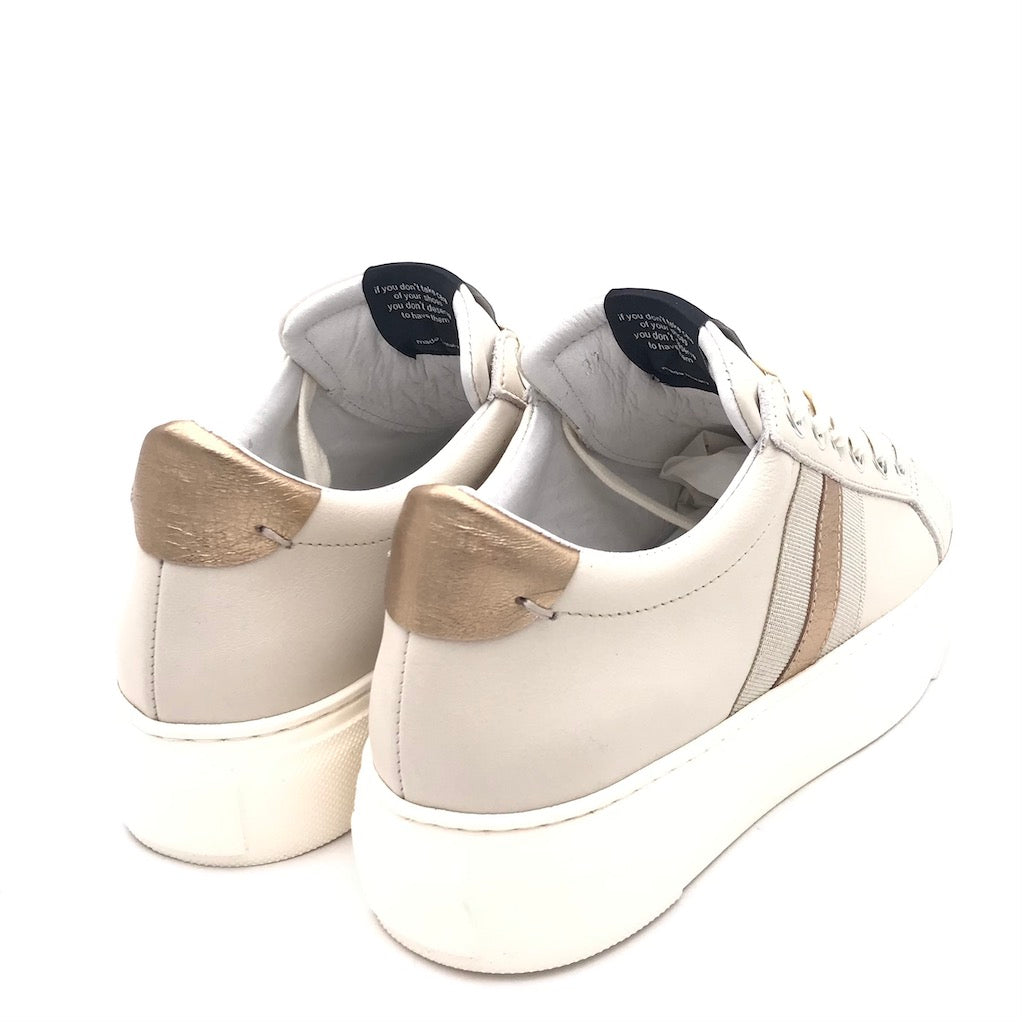 Zulian Calzature Sneakers in pelle beige Shopping Online