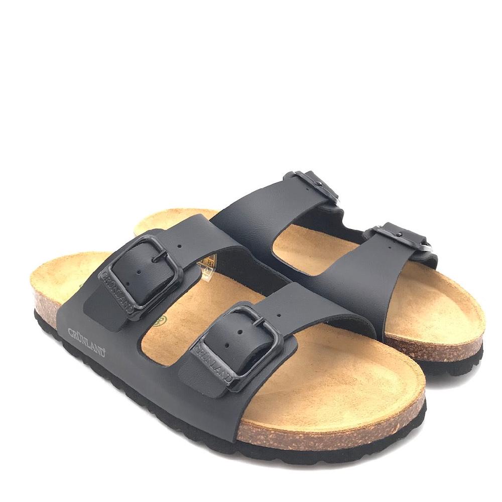 Zulian Calzature Ciabatta Sara doppia fibbia nera Sottocosto