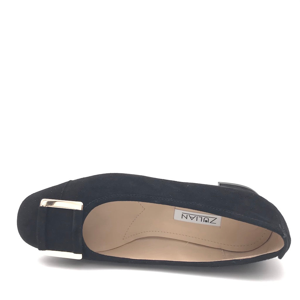 Zulian Calzature Ballerina in camoscio nero Convenienza
