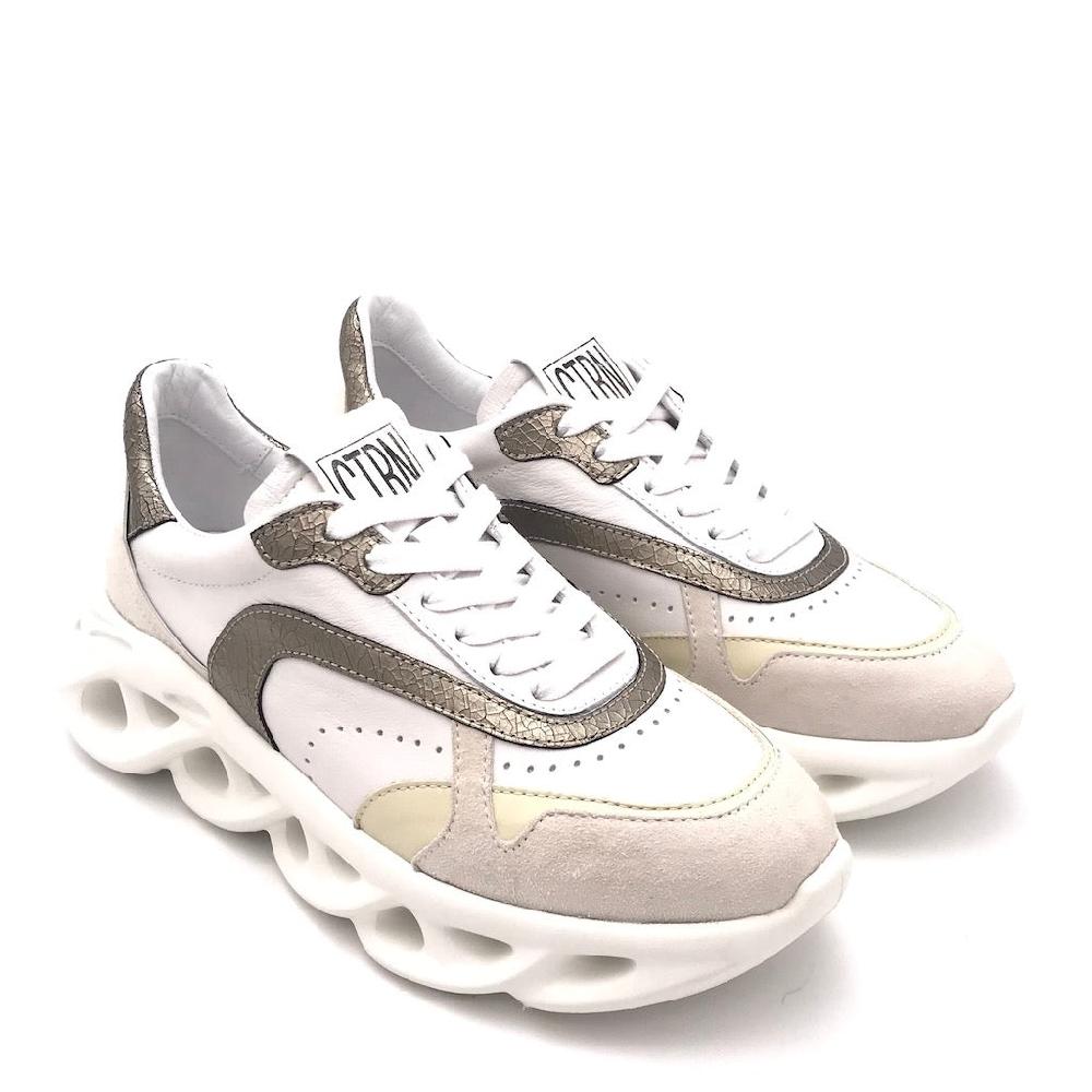 Zulian Calzature Sneakers running cocco-bianco Presa