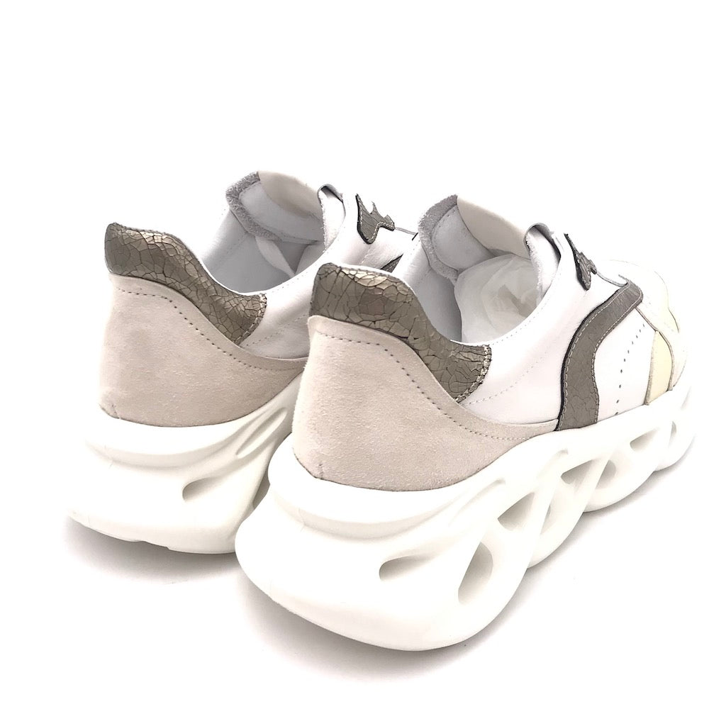 Zulian Calzature Sneakers running cocco-bianco Presa