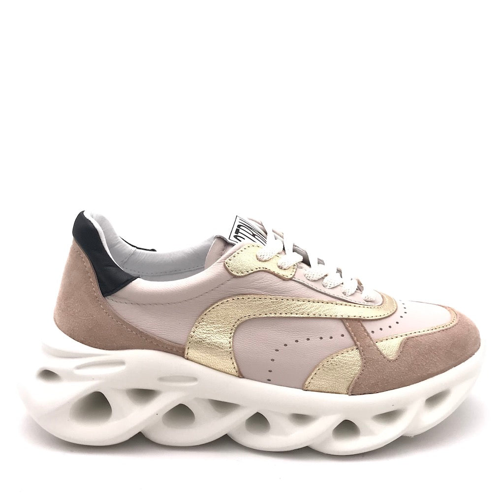 Zulian Calzature Sneakers running crepe-platino Sconto