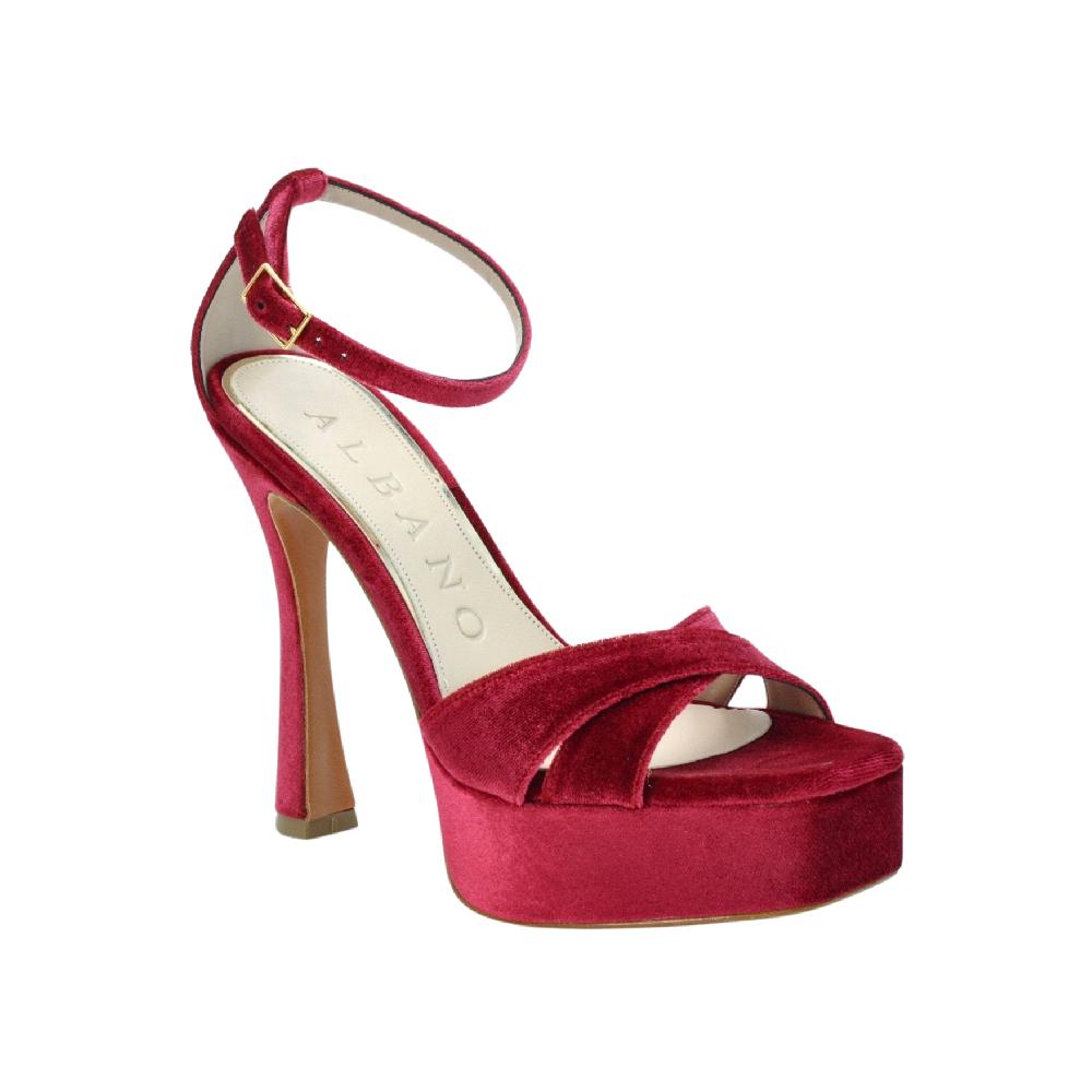 ﻿ALBANO Sandali in velluto rosso Hotsell