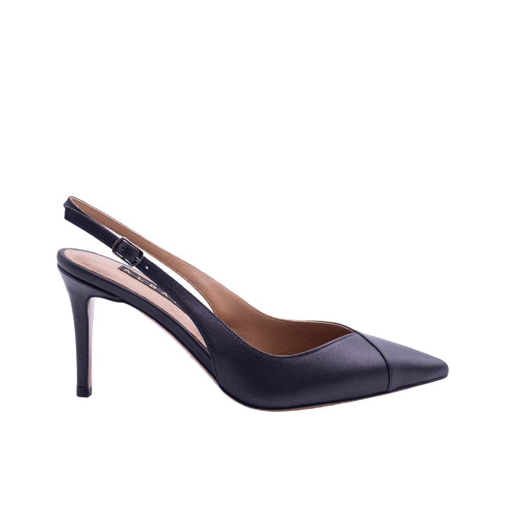 ALBANO Slingback pelle nera Fino Al -60%