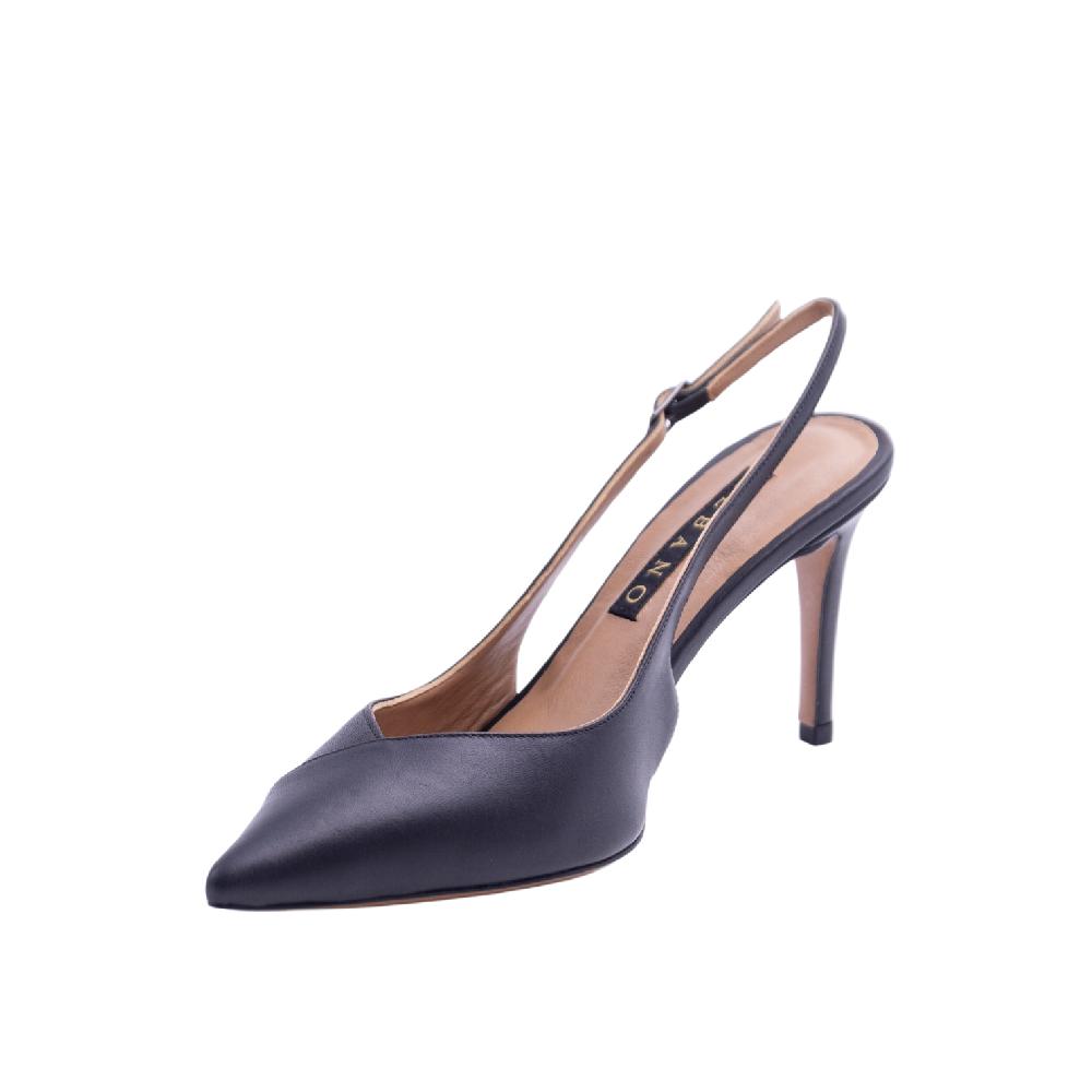 ALBANO Slingback pelle nera Fino Al -60%