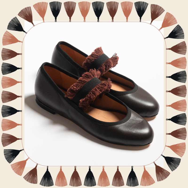 Allagiulia Ballerina Lolita Frangia TABACCO Pezzi Unici