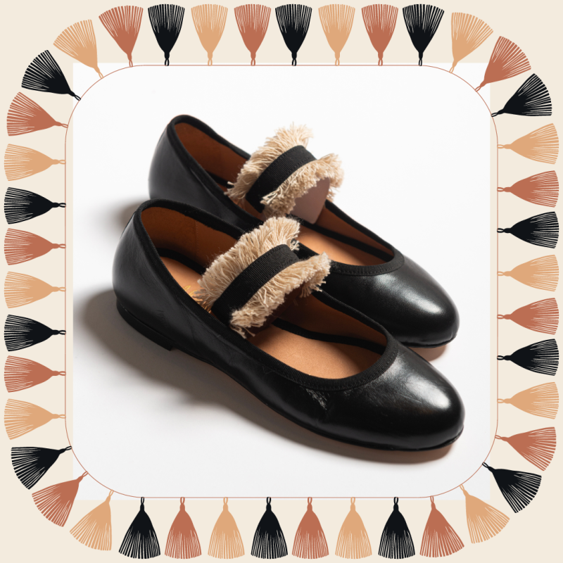 Allagiulia Ballerina Lolita NERO Frangia SABBIA Qualità Garantita